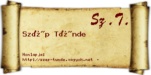 Szép Tünde névjegykártya