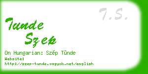 tunde szep business card